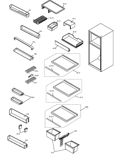 SHARP-SJ-GC584R-BK-SL-Refrigerator-Freezer-4