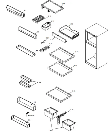 SHARP-SJ-GC584R-BK-SL-Refrigerator-Freezer-8