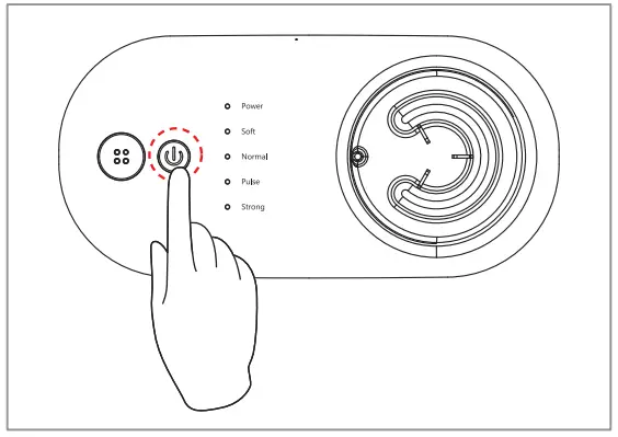 Temodu B0C1YJ81J6 Water Powered Ear Wax Removal Kit - Power Button