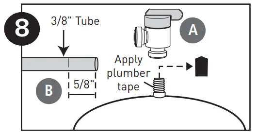 PENTAIR Gro 350b Reverse Osmosis Water Filtration System - Storage Tank