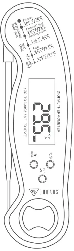 DOQAUS CP8 Digital Meat Thermometer