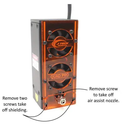 J TECH Quad Pro 24W Laser Head - shielding