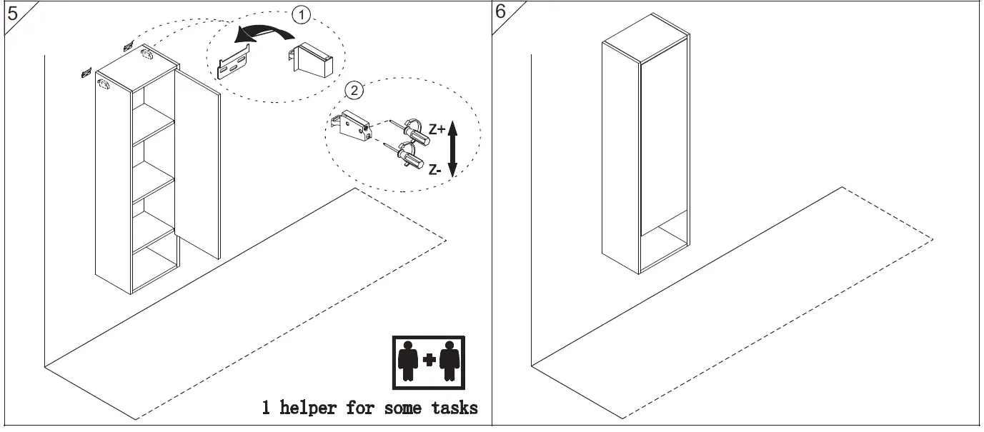 better-bathrooms-1250mm -Matt-Green-Wall-Hung-Storage-Unit-09