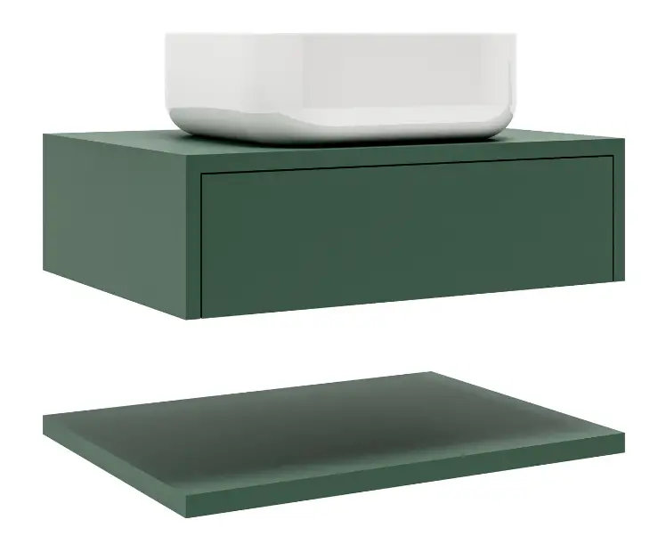 better-bathrooms-1250mm -Matt-Green-Wall-Hung-Storage-Unit-product-image