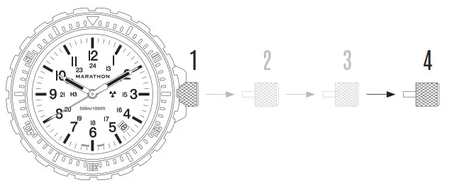 MARATHON WW194007 TSAR Search and Rescue Diver’s Quartz Watch - SETTING