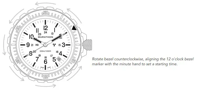 MARATHON WW194007 TSAR Search and Rescue Diver’s Quartz Watch - TIMING BEZEL