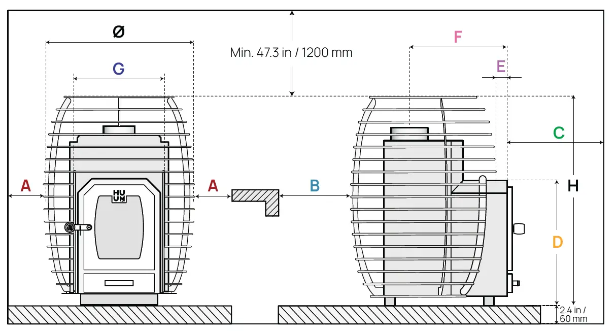 HUUM HIVE 13kW Wood Sauna Stove 1