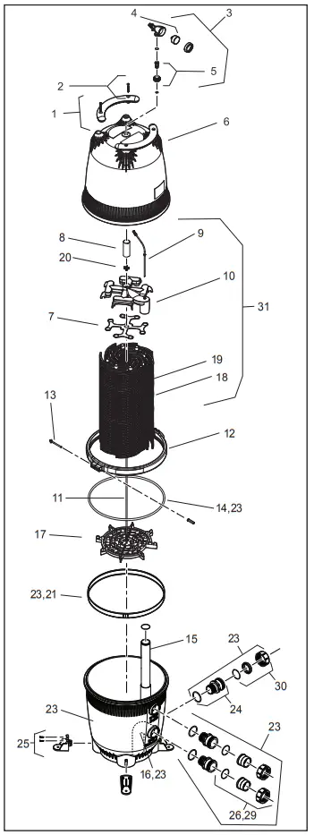 Jandy Pro Series Diatomaceous Earth Pool Filters - Figure 8