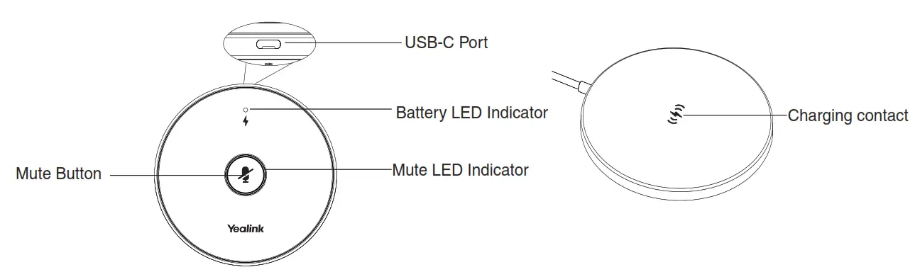 Yealink VCM36 W Wireless Video Conferencing Microphone Array - Component