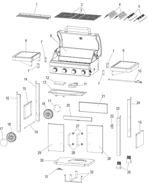 PROFICOOK-PC-GG-1258-Gas-Barbecue-Grill-FIG-2