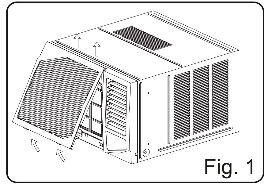 Remove the front panel and air filter 