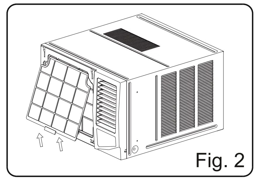 Remove the front panel and air filter 