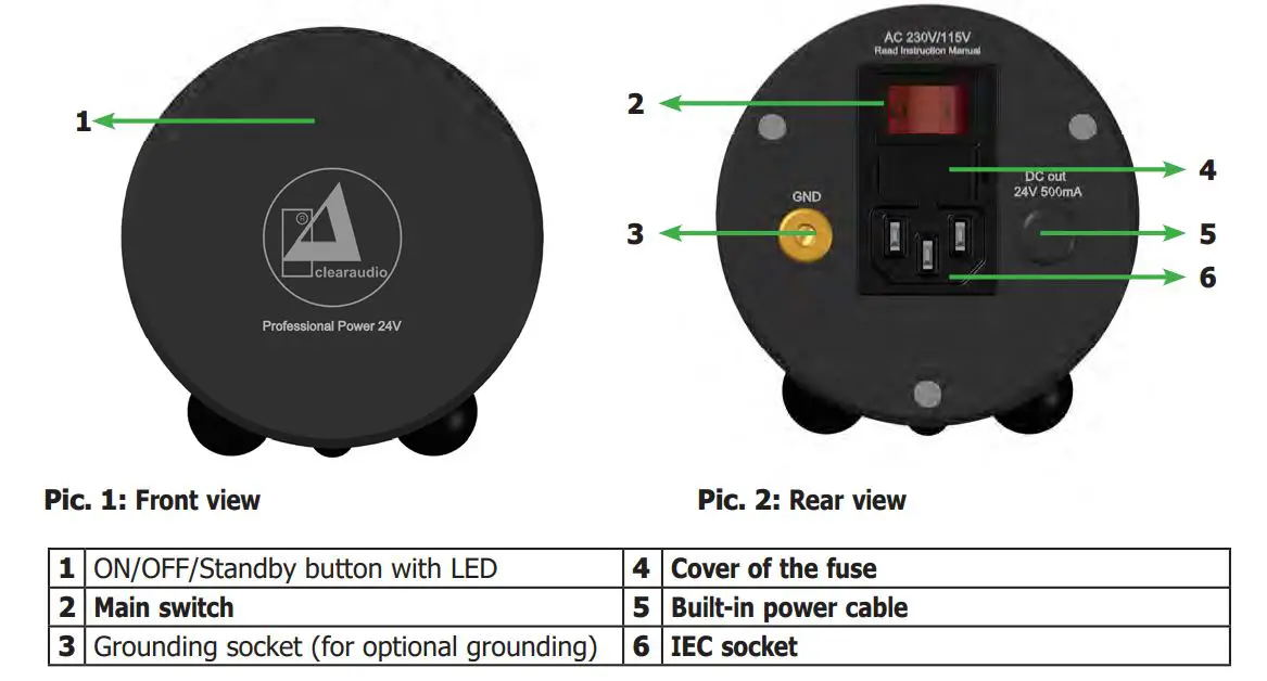 clearaudio 24V Electronic GmbH Professional Power - Control elements
