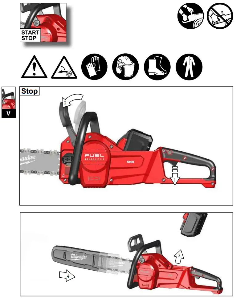 milwaukee M18 FCHS Cordless Chainsaw - fig 11
