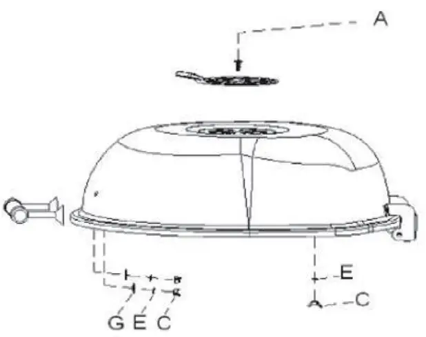 Homewell HMW GR103 Tabletop Electric Indoor and Outdoor Grill - Step 1