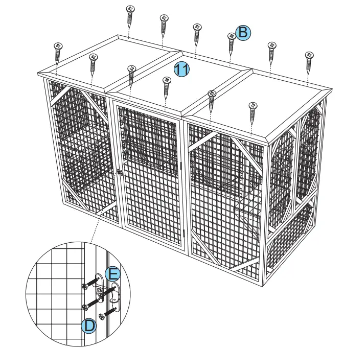 Coziwow-CW12B0379-Wooden-Outdoor-Cat-Enclosure-run-Playpen-Catio-02