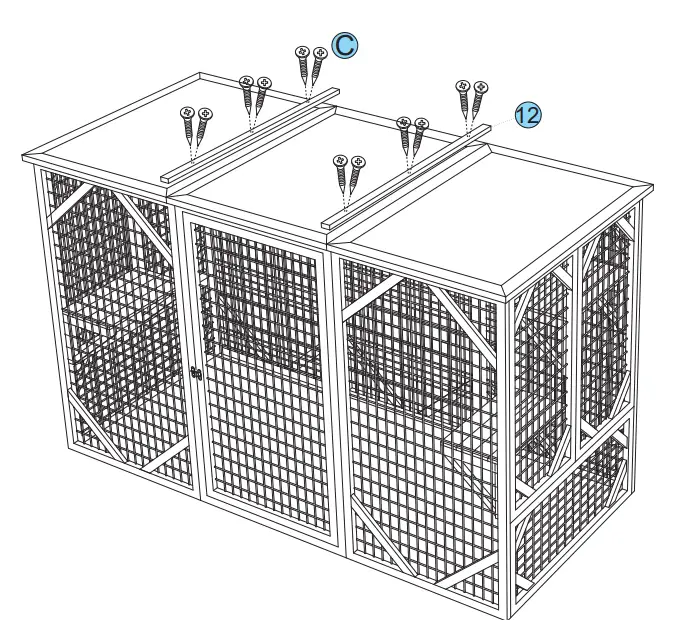 Coziwow-CW12B0379-Wooden-Outdoor-Cat-Enclosure-run-Playpen-Catio-08