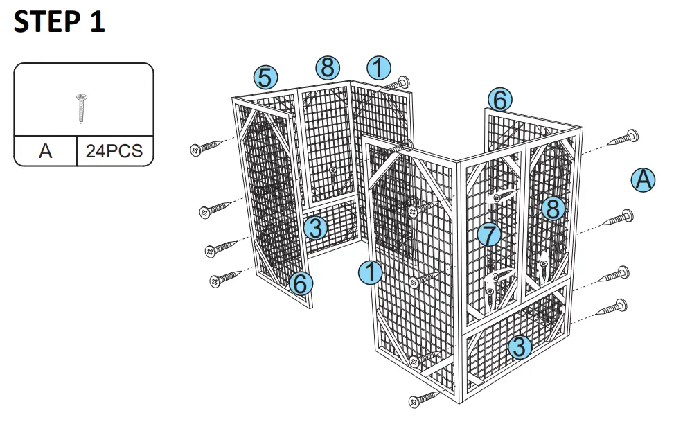 Coziwow-CW12B0379-Wooden-Outdoor-Cat-Enclosure-run-Playpen-Catio-09