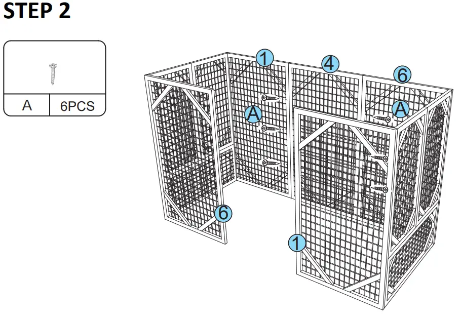 Coziwow-CW12B0379-Wooden-Outdoor-Cat-Enclosure-run-Playpen-Catio-10
