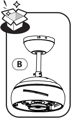 Inspire 36304897 Villar 106cm Ceiling Fan with Light - c10