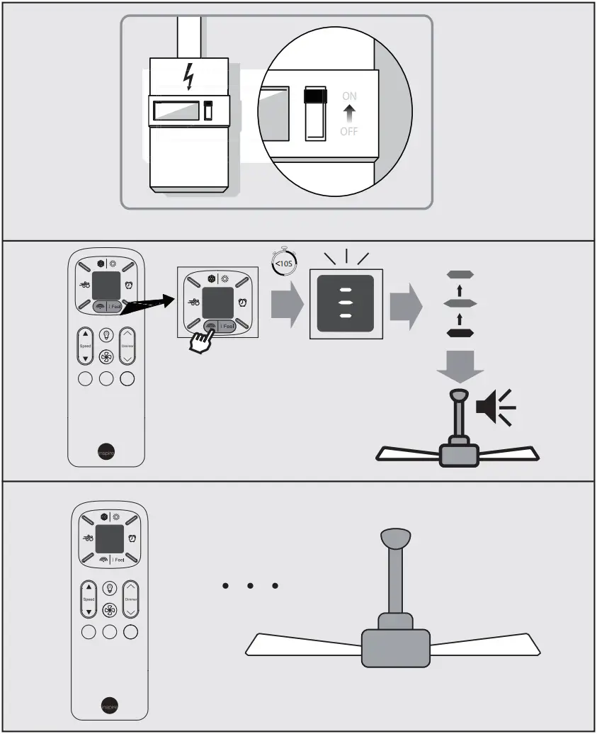 Inspire 36304897 Villar 106cm Ceiling Fan with Light - d21