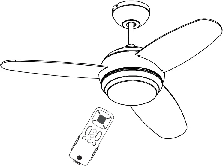 Inspire 36304897 Villar 106cm Ceiling Fan with Light
