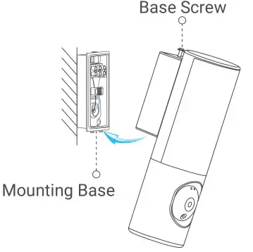 EZVIZ LC3 Security Camera - Insert the camera to the mounting base