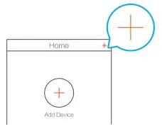 EZVIZ LC3 Security Camera - On the Home screen, tap “+”