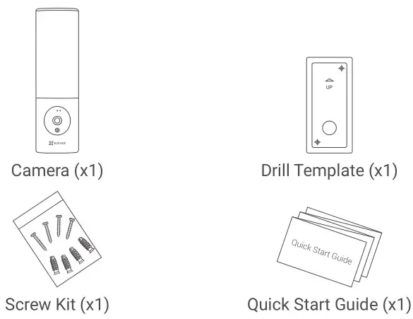 EZVIZ LC3 Security Camera - Package Contents