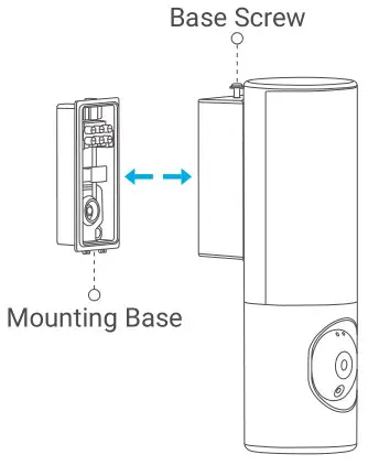 EZVIZ LC3 Security Camera - Separate the mounting base from camera