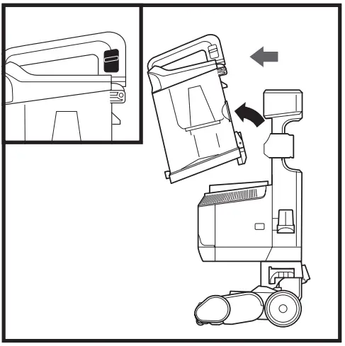 EMPTYING THE DUST CUP