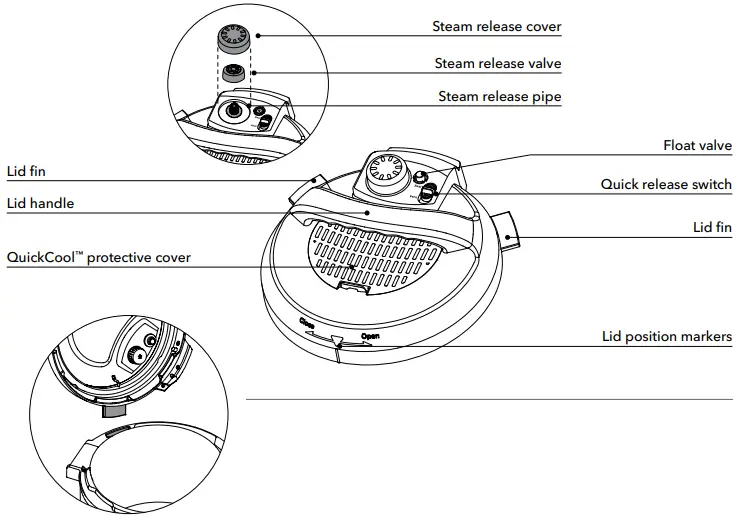 Instant Pot PRO Multi Use Pressure Cooker - cooking lid 1