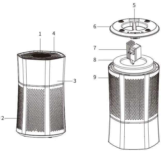 DeedMo AP1188 Tower True Hepa Air Purifier-FIG2