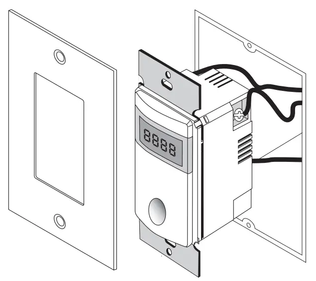 legrand TS-400 Digital In-Wall Timer Switch - switch terminals