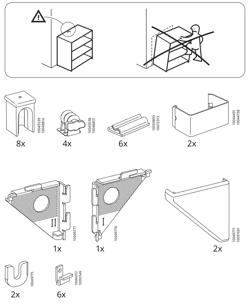 IKEA ENHET Corner Kitchen Anthracite Concrete Effect - fig1