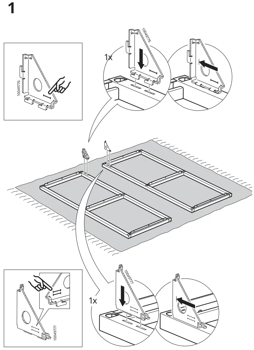 IKEA ENHET Corner Kitchen Anthracite Concrete Effect - fig2