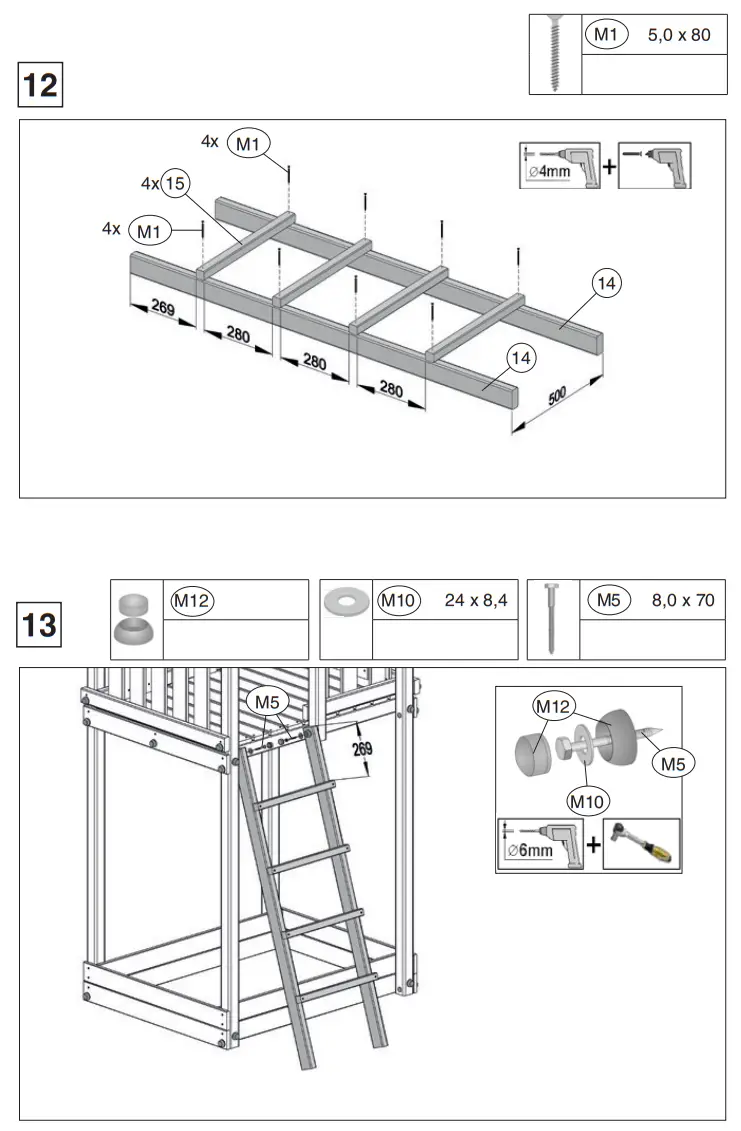 weka 816 1002 00 00 Children Play Tower - Parts 14