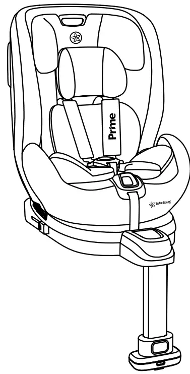 Bebe Stars MJ 07A Car Seat Prime 360° Isofix Grey