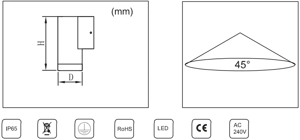 HALCYON EX111 Dimmable LED Wall Light