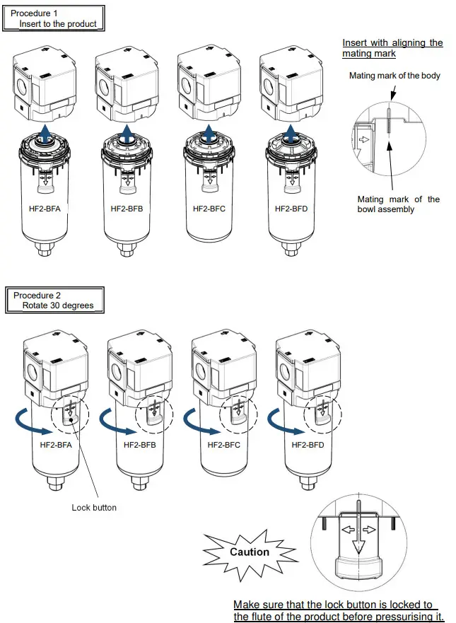 SMC HF2-BFA Antibacterial Filter - discharging 6