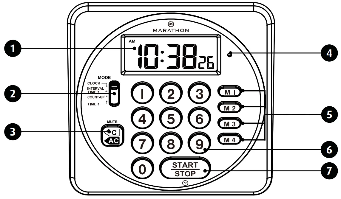 MARATHON TI030018 Series 100-Hour Keypad Digital Countdown - Fig 2