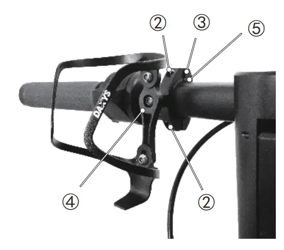 DAXYS DXYWB1 eBike Water Bottle and Holder - handlebar