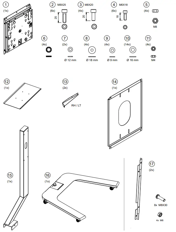 HAGOR WM55H ST SA Flip II Mobile Stand System-FIG2