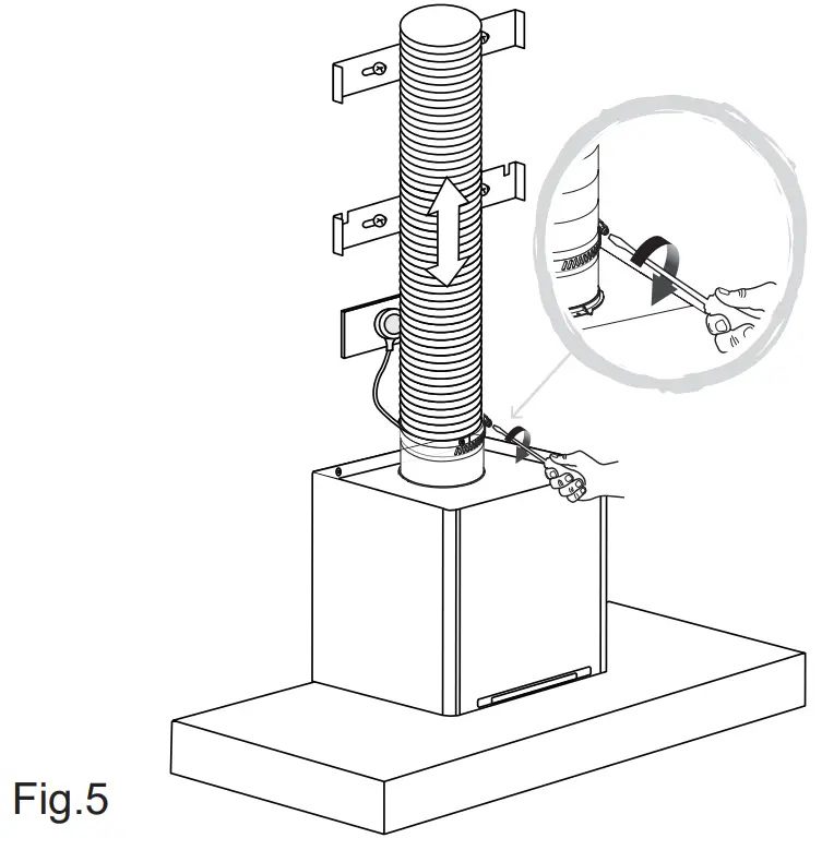 PHILCO PC700SNL Range Hood - Fixing flexible duct