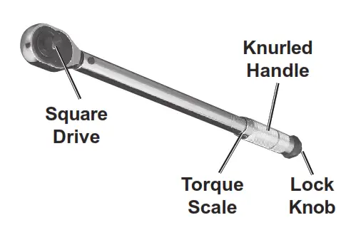 PITTSBURGH 63882 12 Inch Drive Click Type Torque Wrench - Knurled