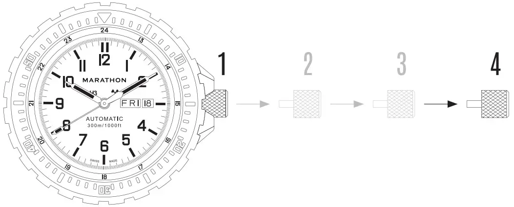 MARATHON WW194021 JDD Day or Date Automatic Watch - fig 2