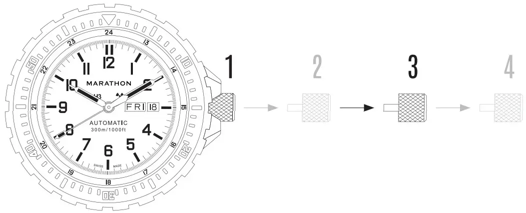 MARATHON WW194021 JDD Day or Date Automatic Watch - fig 3