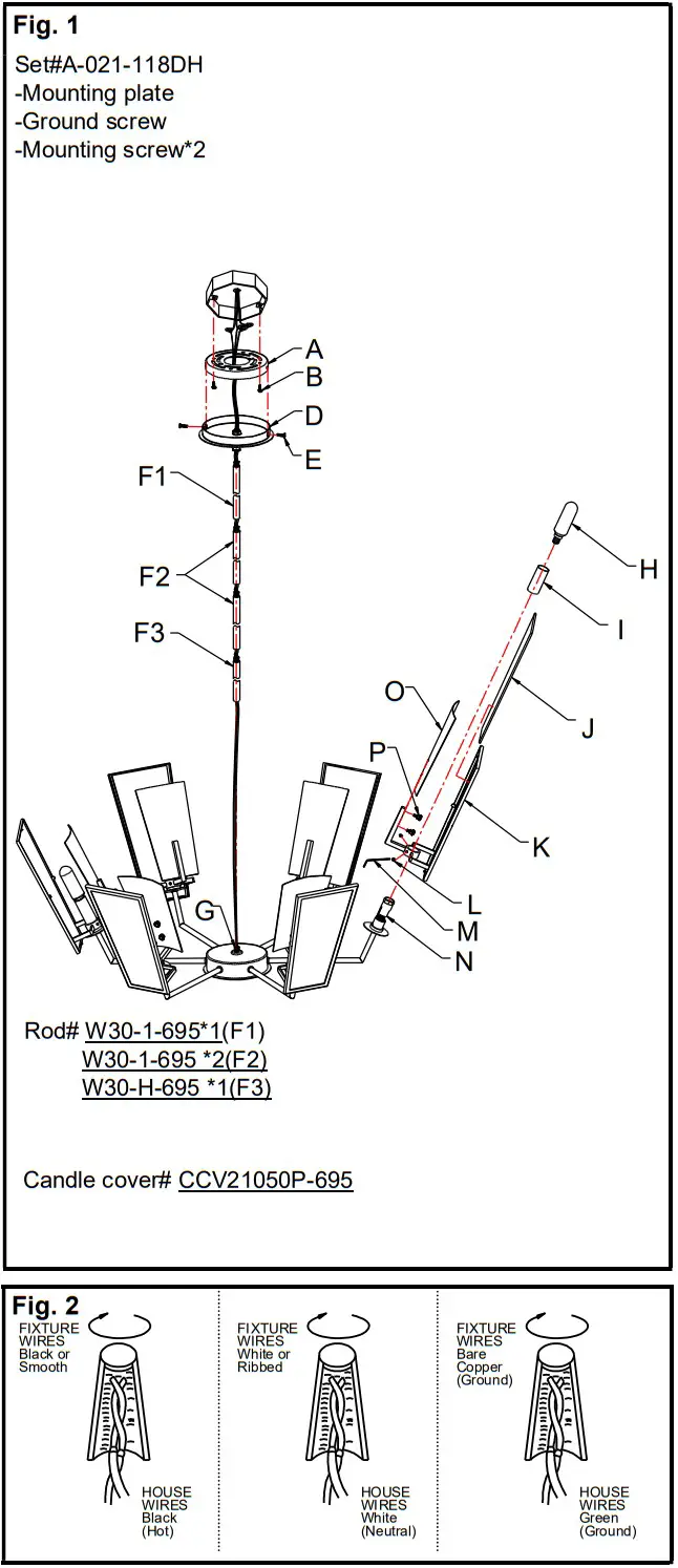 MINKA LAVERY 2676-695 Ricochet 6-Light Soft Brass Contemporary Chandelier - fig