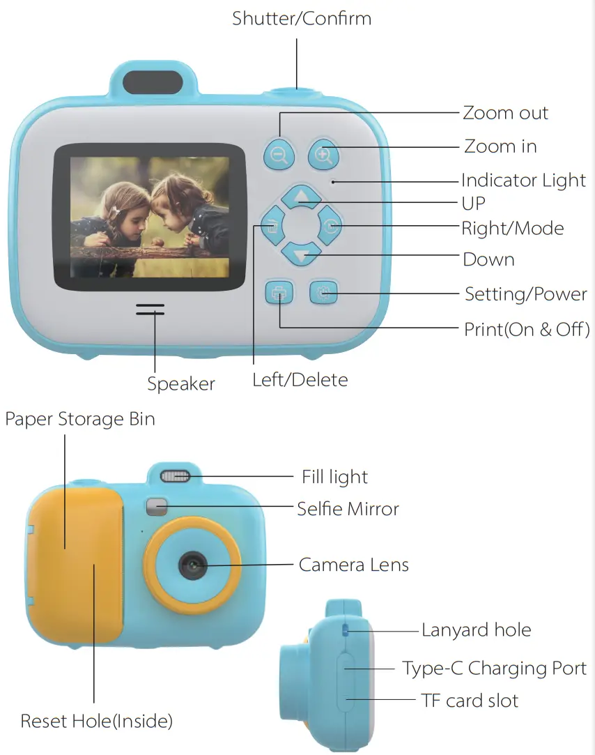 FANHI Instant Children Print Camera - Shutter