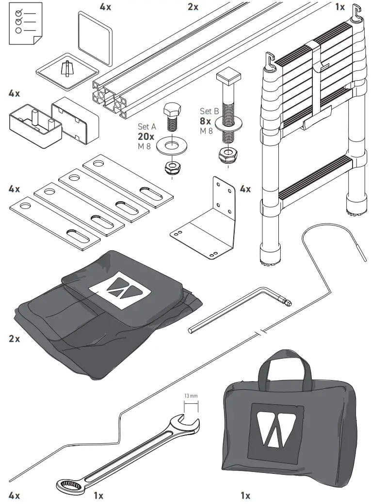 VICKYWOOD CUMARU 135 Aluminum Hard Shell Tent - Accessoires